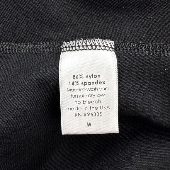 Susana Monaco Womens Mock Neck V-Neck Cut Out Long Flare Sleeve Top Size M Black - Picture 5 of 9